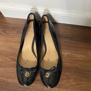Black Patent Leather Tory Burch Kitten Heels size 11